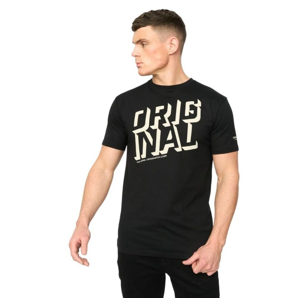 Crosshatch Mens Protrax Cotton T-Shirt / Black